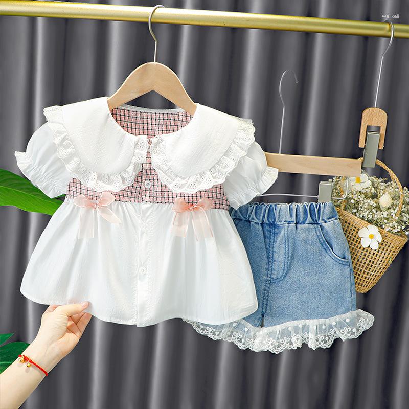 Clothing Sets Baby Girl Clothes Shorts Dress 1 2 3 4 Years Lace Princess Fashion Sweet Summer Plaid Bow Shirt Cotton Birthday Puff Sleeve, Blue
Clothing Sets Baby Girl Clothes Shorts Dress 1 2 3 4 Years Lace Princess Fashion Sweet Summer Plaid Bow Shirt Cotton Birthday Puff Sleeve, Blue