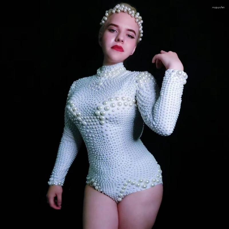 Stage Wear Fashion White Pearls Leotard Women's Dance Prom Celebrate Outfit Bar Evening Women Dancer Bodysuit
Stage Wear Fashion White Pearls Leotard Women's Dance Prom Celebrate Outfit Bar Evening Women Dancer Bodysuit