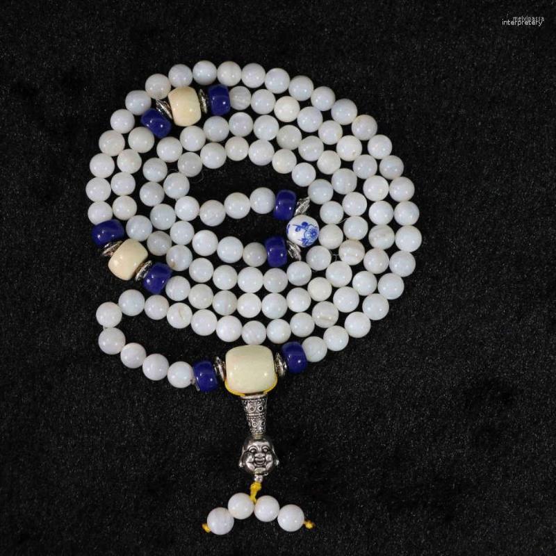 Strand White Shell 6mm Round 108 Beads With Smiling Buhhda Pendant Multilayer Bracelet B966
Strand White Shell 6mm Round 108 Beads With Smiling Buhhda Pendant Multilayer Bracelet B966