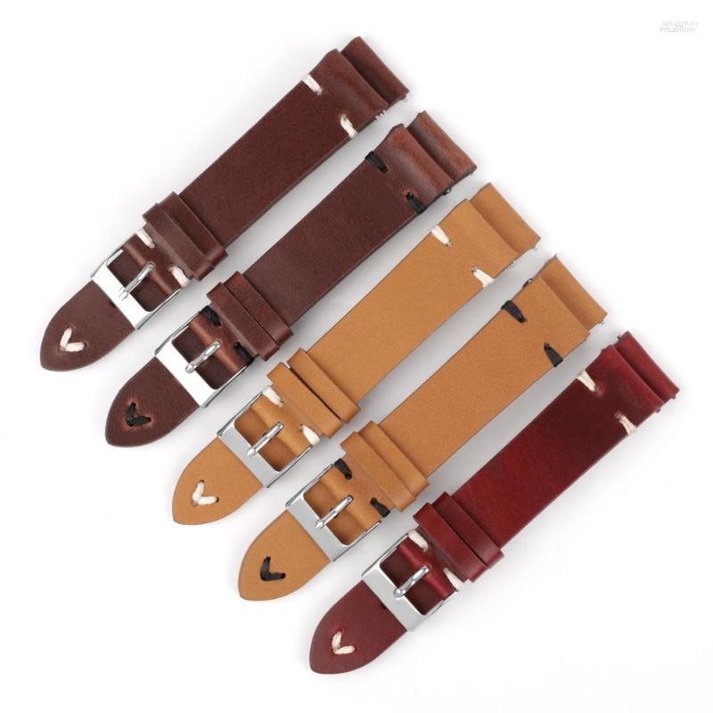 Watch Bands Vintage Genuine Leather Watchband 17mm 18mm 20mm 21mm 22mm Oil Wax Cow Handmade Stitching Strap Replacement Belts
Watch Bands Vintage Genuine Leather Watchband 17mm 18mm 20mm 21mm 22mm Oil Wax Cow Handmade Stitching Strap Replacement Belts