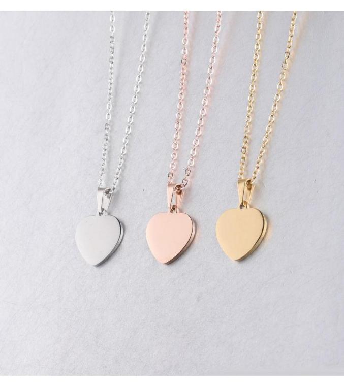Blank Love Heart Pendant Necklace Stainless Steel Hearts Charm Necklace Gold Rose Gold Silver Fashion Jewelry For Buyer Own Engrav4598093
Blank Love Heart Pendant Necklace Stainless Steel Hearts Charm Necklace Gold Rose Gold Silver Fashion Jewelry For Buyer Own Engrav4598093