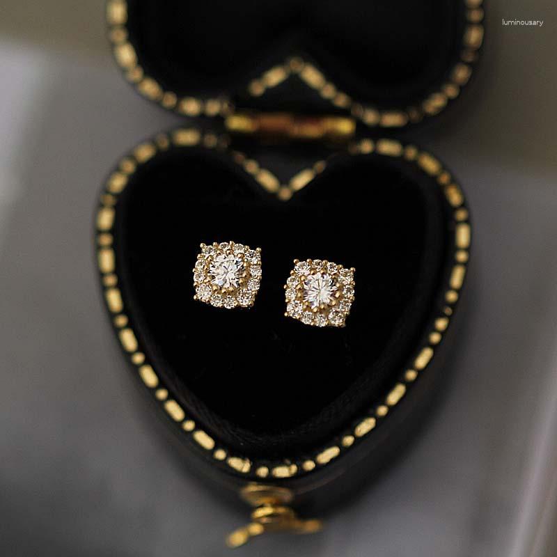 Stud Earrings CMajor 9K Solid Gold Earring Fashion Temperament Delicate Gorgeous Geometric Square Minimal Simple Gift For Women
Stud Earrings CMajor 9K Solid Gold Earring Fashion Temperament Delicate Gorgeous Geometric Square Minimal Simple Gift For Women