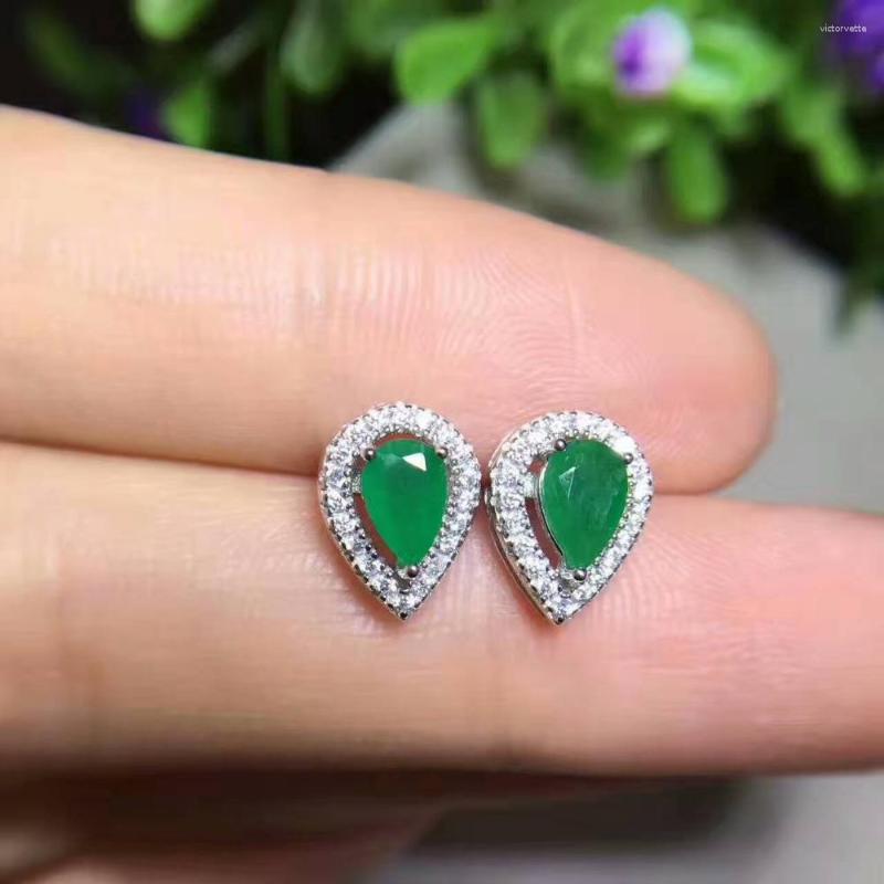 Stud Earrings Fashion Natural Emerald Gem Stone Small Water Droplets S925 Silver Girl Gift Jewelry
Stud Earrings Fashion Natural Emerald Gem Stone Small Water Droplets S925 Silver Girl Gift Jewelry