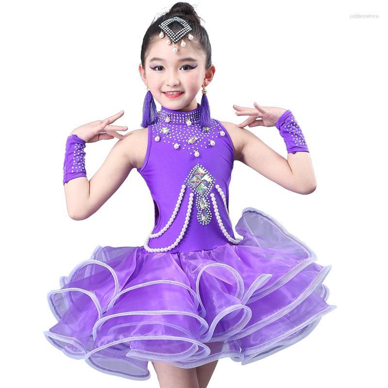 Stage Wear Kid Beaded Rhinestone Tango Salsa Latin Ballroom Dance Tulle Dresses Sequin For Girls Clothes Dancing Competition Costume, Purple
Stage Wear Kid Beaded Rhinestone Tango Salsa Latin Ballroom Dance Tulle Dresses Sequin For Girls Clothes Dancing Competition Costume, Purple