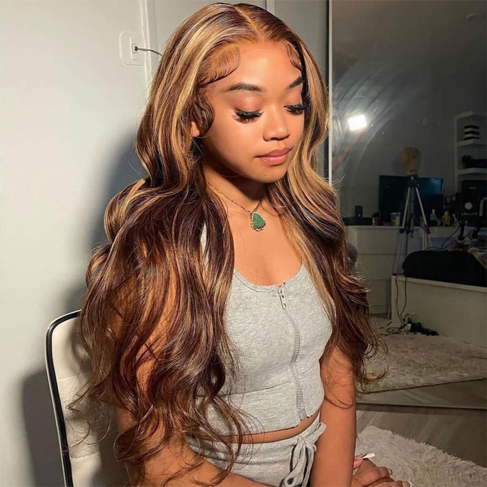 New Product 13x4 Lace Front Body Wave Wig Human Hair Honey Blonde Highlight Colored Brazilian 28 Inch Lace Frontal Wig for Women Free Ship, Brown
New Product 13x4 Lace Front Body Wave Wig Human Hair Honey Blonde Highlight Colored Brazilian 28 Inch Lace Frontal Wig for Women Free Ship, Brown