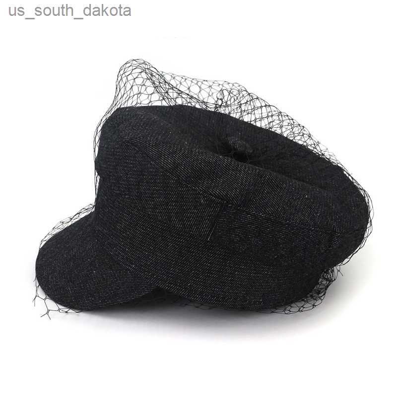 Luxury Women Girls Berets Denim Ladies Flat Cap with Mesh Lace Fashion Street Casquette Black Blue Newsboy Hat For Female L230523, Gray
Luxury Women Girls Berets Denim Ladies Flat Cap with Mesh Lace Fashion Street Casquette Black Blue Newsboy Hat For Female L230523, Gray
