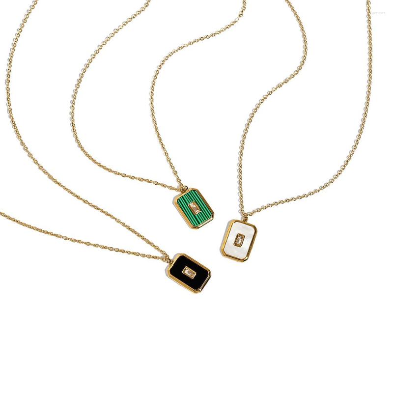 Pendant Necklaces WILD & FREE 18K Gold Plated Stainless Steel Necklace For Women Geometric Square Stone Shell Simple Charm Jewelry
Pendant Necklaces WILD & FREE 18K Gold Plated Stainless Steel Necklace For Women Geometric Square Stone Shell Simple Charm Jewelry