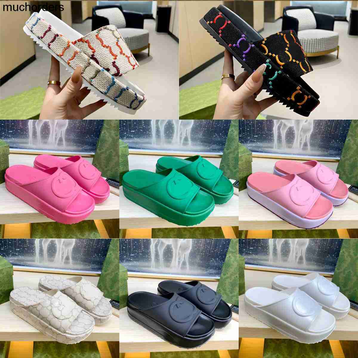 Fashion Mens Womens Sandals platform Slippers Slide Designer Luxury Flat High Heels Embroidered Platform Rubber Sandal Leather Shoal Shoes 35-45, Color 19
Fashion Mens Womens Sandals platform Slippers Slide Designer Luxury Flat High Heels Embroidered Platform Rubber Sandal Leather Shoal Shoes 35-45, Color 19