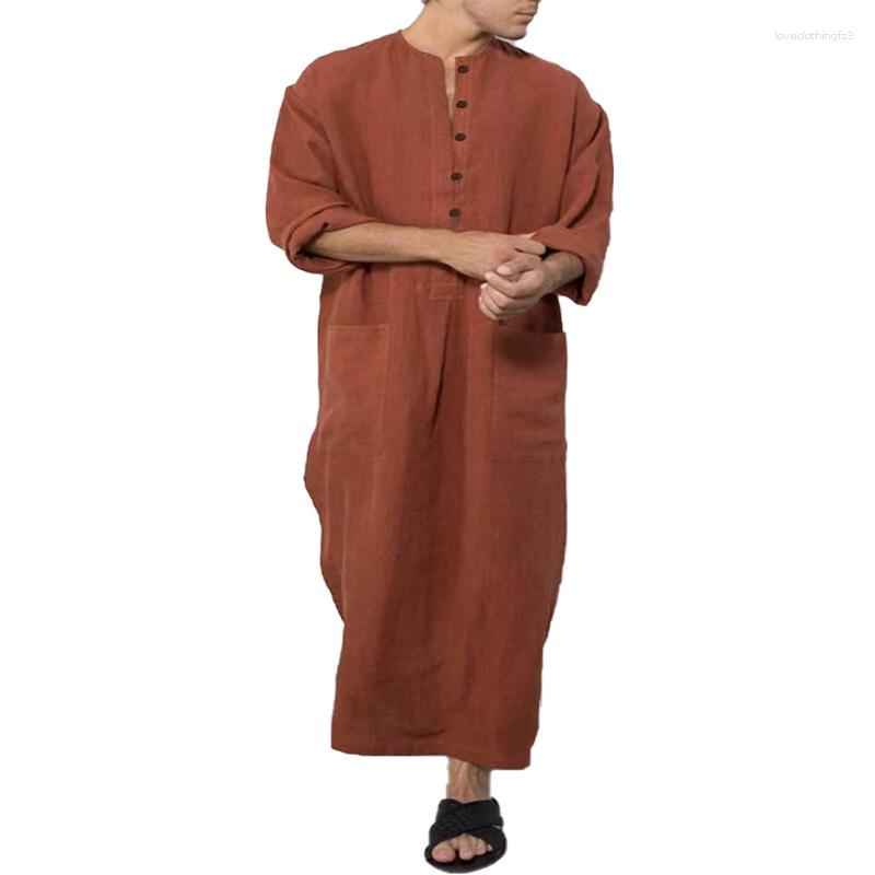 Ethnic Clothing High-grade Muslim Southeast Asia Dubai Middle East Men's Loose Standing Collar Door Tube Long Sleeve Robe Hand Sewn
Ethnic Clothing High-grade Muslim Southeast Asia Dubai Middle East Men's Loose Standing Collar Door Tube Long Sleeve Robe Hand Sewn