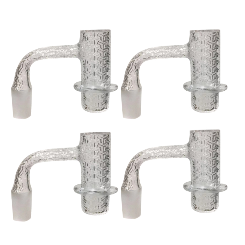 Fully Welded Halo Blender Quartz Banger Terp Engraved Chad Trippy Round Bottom Beveled Edge Full Seamless Weld for Glass Bongs Hookah Bubbler