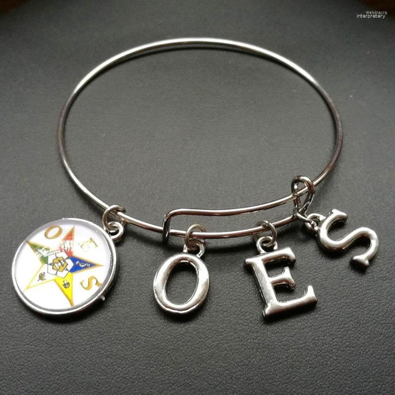 Bangle Handmade Greek Sorority Order Of The Eastern Star Adjustable Bracelet Jewelry