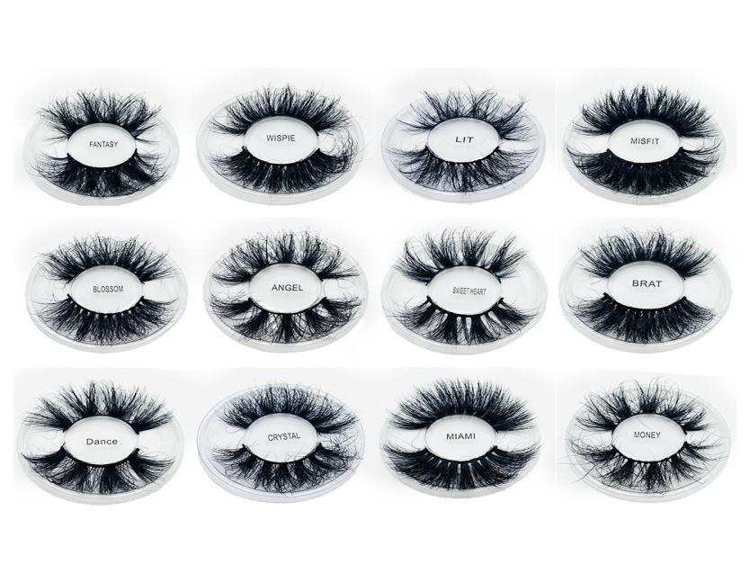 

8D 25 mm fluffy mink lashes wispies fake eyelashes extension cruelty handmade lash wispy faux cils thick makeup tools eyes9088677