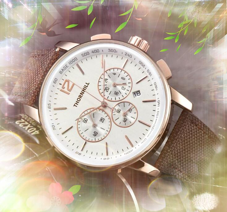 Popular Mens Three Eyes Dial Watches Stopwatch 41MM Fabric Leather Belt Clock Quartz Movement Chronograph Vintage luminous luxurious Wristwatch holiday gifts, As pic
Popular Mens Three Eyes Dial Watches Stopwatch 41MM Fabric Leather Belt Clock Quartz Movement Chronograph Vintage luminous luxurious Wristwatch holiday gifts, As pic