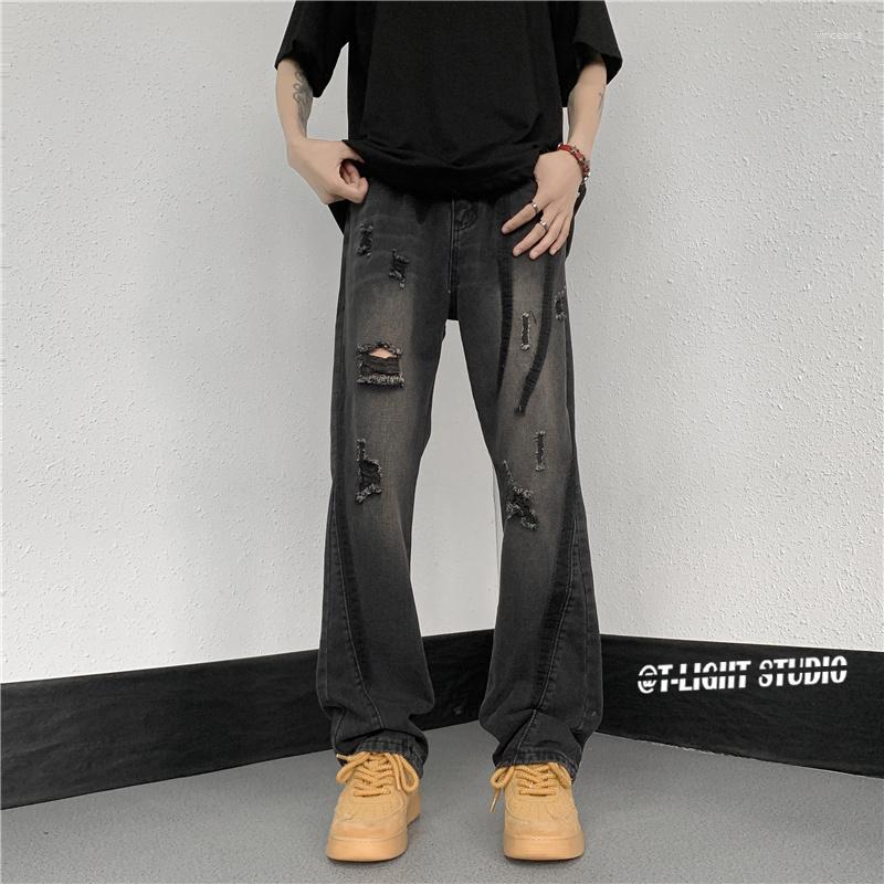 Men' Jeans American Style High Street Yellow Mud Scratch Retro Straight Leg For Women And Men Loose Washed Slimming Wide, Black
Men' Jeans American Style High Street Yellow Mud Scratch Retro Straight Leg For Women And Men Loose Washed Slimming Wide, Black