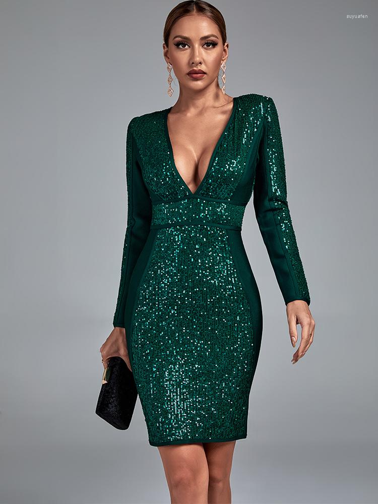 Casual Dresses Sequined Green Bandage Dress Women Long Sleeve Bodycon Evening Party Elegant Sexy Midi Club Outfits 2023 Autumn Winter
Casual Dresses Sequined Green Bandage Dress Women Long Sleeve Bodycon Evening Party Elegant Sexy Midi Club Outfits 2023 Autumn Winter