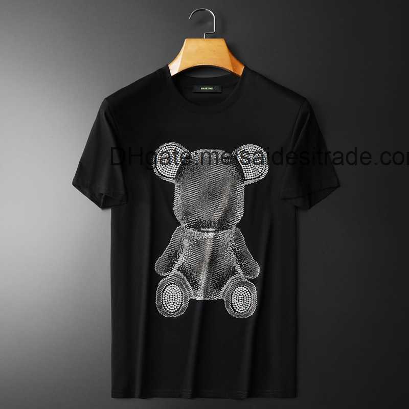 AAAAA Designer Luxury T-shirt Bur Brand Summer Men's Round Neck Little Bear Hot Diamond Silk Cotton Solid Fit Short Sleeve T-shirt Trendy Large, Black
AAAAA Designer Luxury T-shirt Bur Brand Summer Men's Round Neck Little Bear Hot Diamond Silk Cotton Solid Fit Short Sleeve T-shirt Trendy Large, Black
