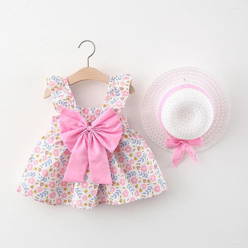 Girl Dresses Summer Baby Dress Big Bowknot Back Cute Flower Print Knitted Hat Lace Sling, Pink
Girl Dresses Summer Baby Dress Big Bowknot Back Cute Flower Print Knitted Hat Lace Sling, Pink
