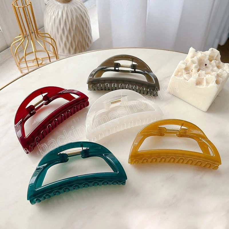 Fashion New Big 11.5CM Clamps Hairpins Hair Accessories For Women Girls Semicircle Resin Hair Clips Headwear
Fashion New Big 11.5CM Clamps Hairpins Hair Accessories For Women Girls Semicircle Resin Hair Clips Headwear