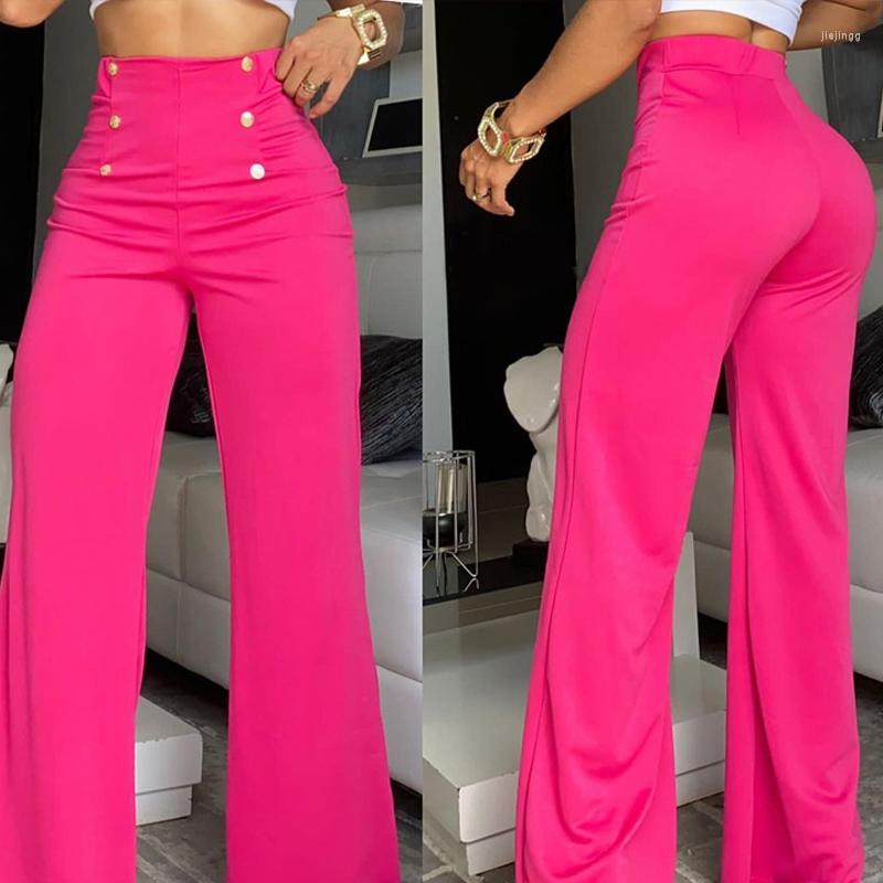 Women's Pants Elegant Women High Waisted Stretch Wide Legs Casual Comfortable Solid Loose Pink Trousers Baggy Pantalones
Women's Pants Elegant Women High Waisted Stretch Wide Legs Casual Comfortable Solid Loose Pink Trousers Baggy Pantalones