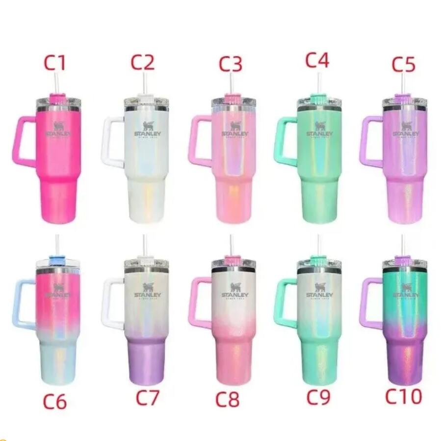 Stanley 40oz Giltter Sublimation Tumbler Cups With Handle Lids And Straw Rainbow Insulated Stainless Steel Car Mugs Keep Drink Cold Water Cups With logo GG0621799, Multi-color
Stanley 40oz Giltter Sublimation Tumbler Cups With Handle Lids And Straw Rainbow Insulated Stainless Steel Car Mugs Keep Drink Cold Water Cups With logo GG0621799, Multi-color