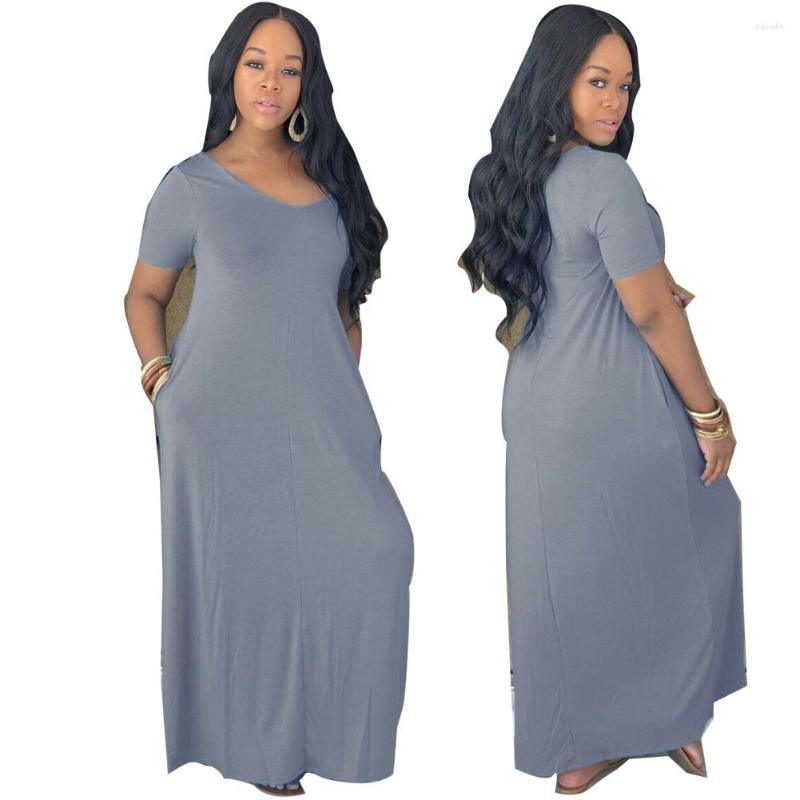 Party Dresses Casual Women Solid Color Long Maxi Dress V Neck Pocket Short Sleeve Loose Plus Size -3XL, Black
Party Dresses Casual Women Solid Color Long Maxi Dress V Neck Pocket Short Sleeve Loose Plus Size -3XL, Black