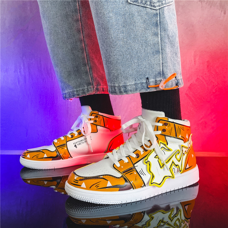 2023 New High Top Yellow Mens Anime Shoes Comfortable Flat Skateboard Designer Sneakers Men Size -45 Casual Sport Shoes Women, Blue v1920
2023 New High Top Yellow Mens Anime Shoes Comfortable Flat Skateboard Designer Sneakers Men Size -45 Casual Sport Shoes Women, Blue v1920