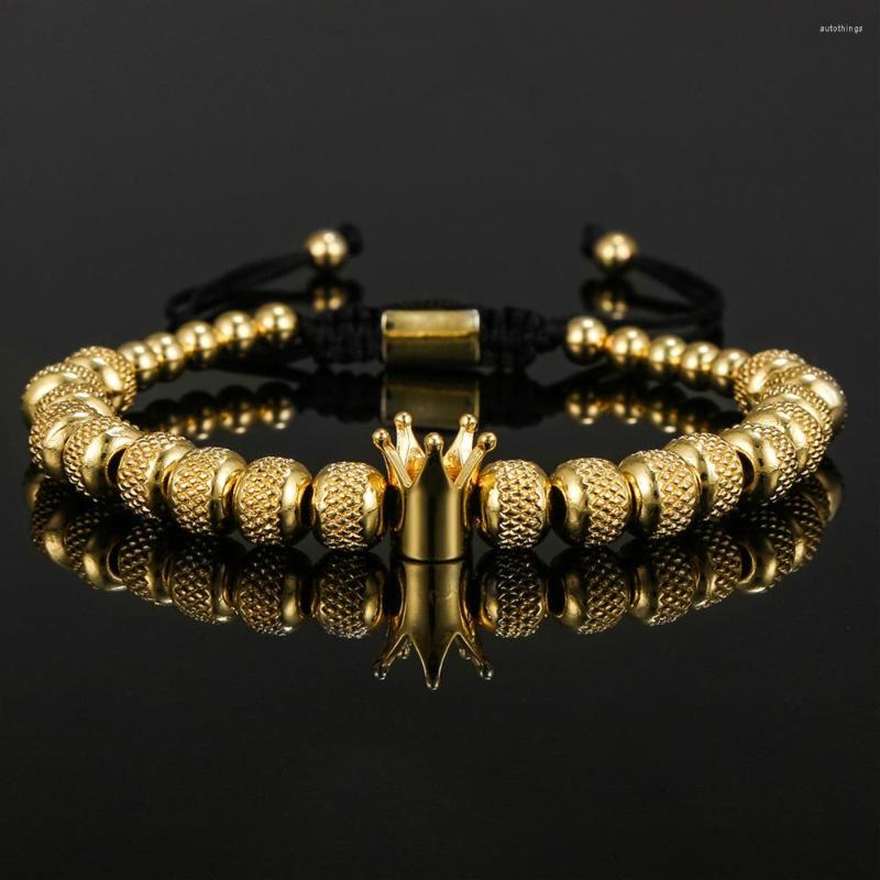 Charm Bracelets Simple Crown Royal Men & Women Bangles Handmade Copper Beads Braiding Bracelet Jewelry Gift
Charm Bracelets Simple Crown Royal Men & Women Bangles Handmade Copper Beads Braiding Bracelet Jewelry Gift