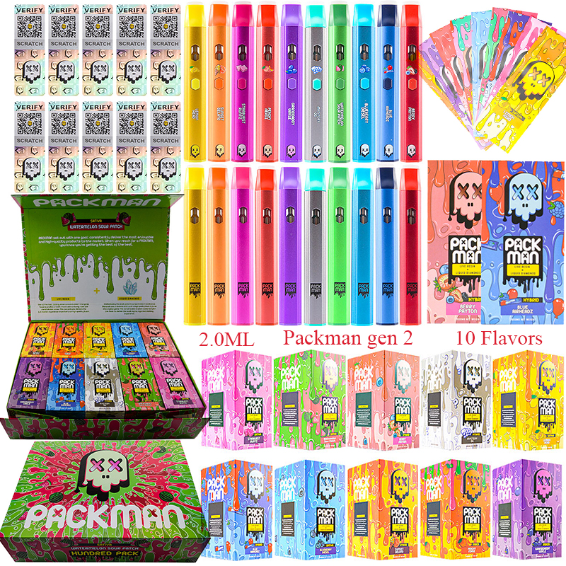 Packman Gen 2 E cigarettes 2ml 280mAh 10 Flavors Battery Preheat Disposable Vape Pens Vaporizers Rechargeable Type C Device Pods Unique PCTG
Packman Gen 2 E cigarettes 2ml 280mAh 10 Flavors Battery Preheat Disposable Vape Pens Vaporizers Rechargeable Type C Device Pods Unique PCTG
