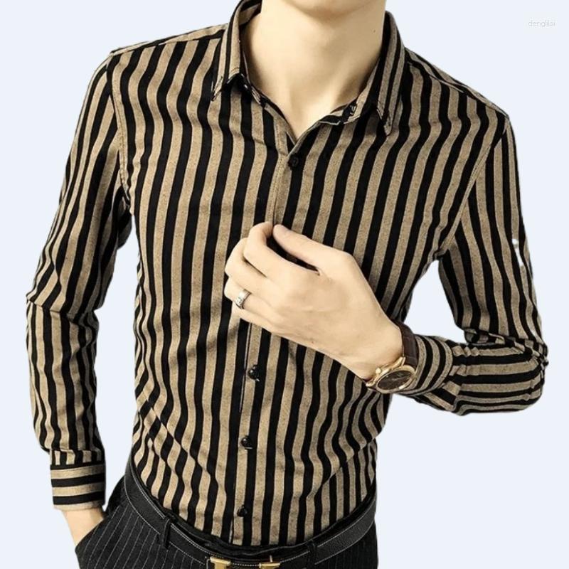 Men's Casual Shirts Men Shirt Long Sleeve Spring And Autumn Korean Style Slim-fit Fashionable Striped Handsome Men's Clothing Top, Black
Men's Casual Shirts Men Shirt Long Sleeve Spring And Autumn Korean Style Slim-fit Fashionable Striped Handsome Men's Clothing Top, Black