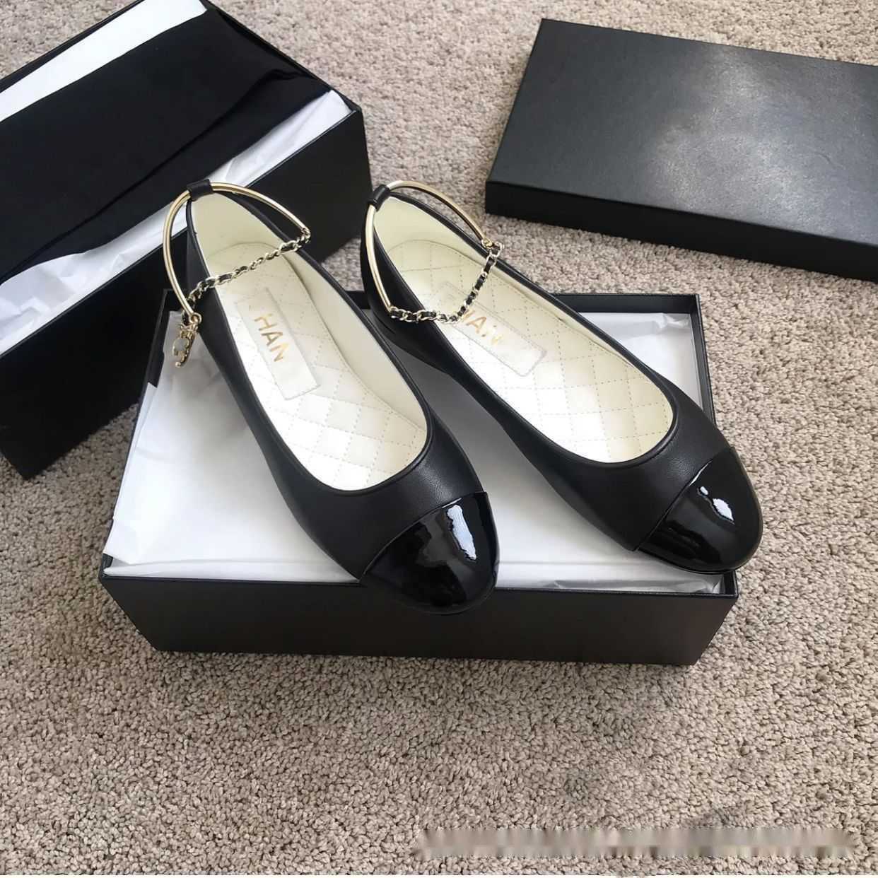 Designer Sandal women channel Shoes shallow ballet shoes summer new metal buckle chain strap with skirt color matching women's shoes, White
Designer Sandal women channel Shoes shallow ballet shoes summer new metal buckle chain strap with skirt color matching women's shoes, White