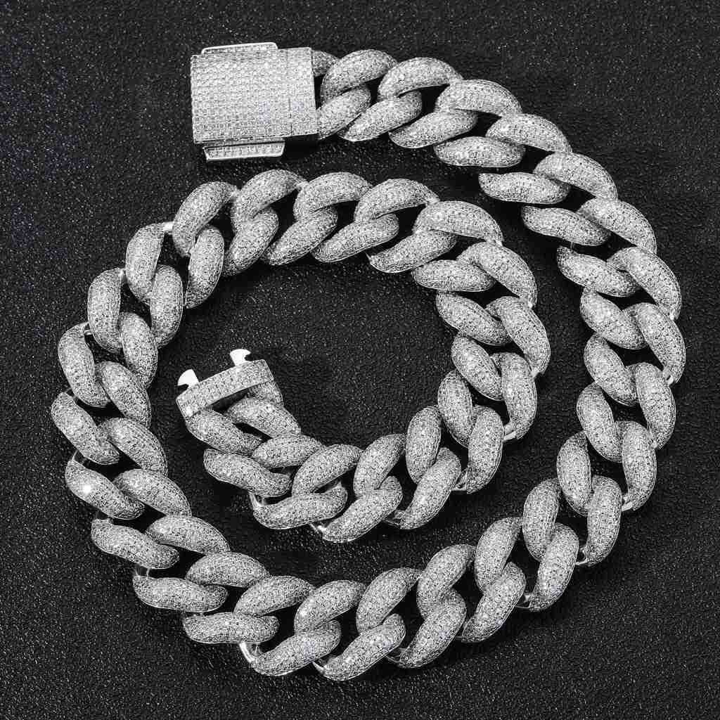 18mm Luxury Vvs Moissanite Diamond Cuban Chain Necklace Iced Out Bling Hip Hop Jewelry Diamond Cuban Link Chain Bracelet
18mm Luxury Vvs Moissanite Diamond Cuban Chain Necklace Iced Out Bling Hip Hop Jewelry Diamond Cuban Link Chain Bracelet