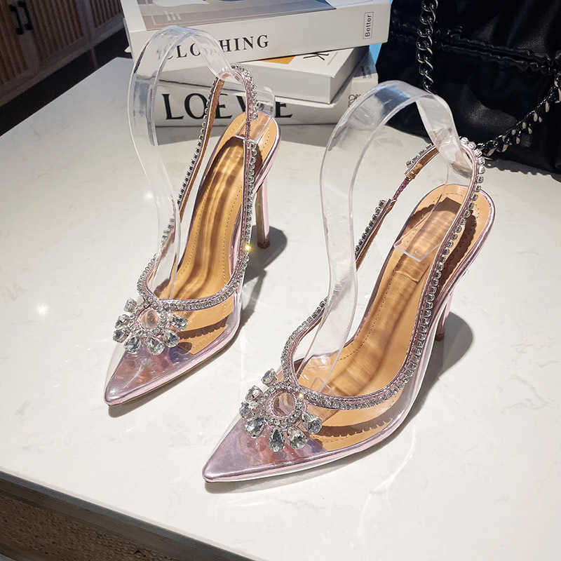 Sandals Heels Baotou Women's Summer Fashion Rhinestone Large Pointed Back Hollow Transparent High, Pink
Sandals Heels Baotou Women's Summer Fashion Rhinestone Large Pointed Back Hollow Transparent High, Pink