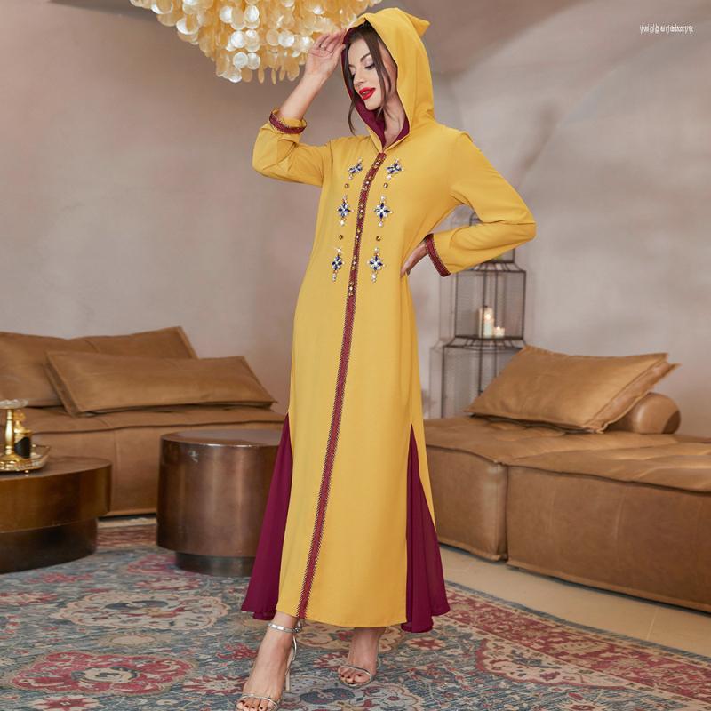 Ethnic Clothing Ramadan Eid Muslim Hooded Robes For Women Fashion Morocco Evening Dresses Kaftan Female Maxi Abaya Dubai Turkish Femme
Ethnic Clothing Ramadan Eid Muslim Hooded Robes For Women Fashion Morocco Evening Dresses Kaftan Female Maxi Abaya Dubai Turkish Femme