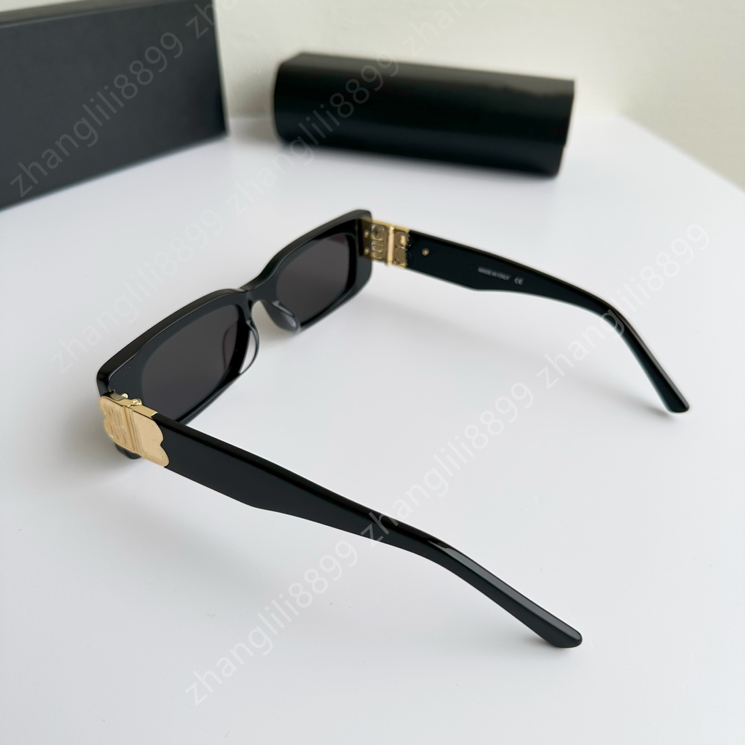 Luxury Designer Brand Black Full-Rim Rectangle Womens Sunglasses High Quality for Women Mens Glasses UV400 Unisex Bb 0096S Y260207