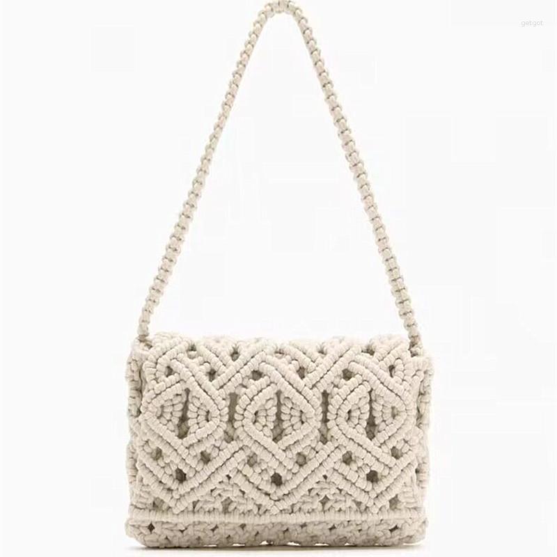 Evening Bags Rope Crochet Women Shoulder Bag Hollow Knitting Handbags Bohemian Woven Flap Handmade Square Tote Female Shopper Purses Clutch, White
Evening Bags Rope Crochet Women Shoulder Bag Hollow Knitting Handbags Bohemian Woven Flap Handmade Square Tote Female Shopper Purses Clutch, White