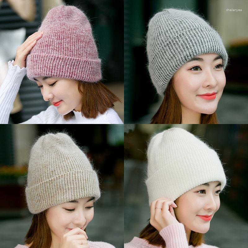 Berets Winter Real Fur Knitted Hat Beanies Fashion Solid Warm Cashmere Wool Skullies Cap Women Female Thick Hats
Berets Winter Real Fur Knitted Hat Beanies Fashion Solid Warm Cashmere Wool Skullies Cap Women Female Thick Hats