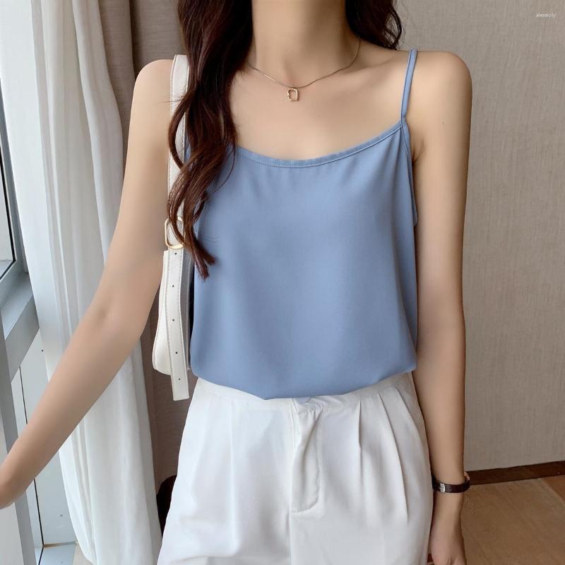 Women' Tanks Summer Chiffon Tank Tops Camisole Women' Vest Casual Loose Sexy Sleeveless Basic Black White Blue Purple Female Clothes
Women' Tanks Summer Chiffon Tank Tops Camisole Women' Vest Casual Loose Sexy Sleeveless Basic Black White Blue Purple Female Clothes