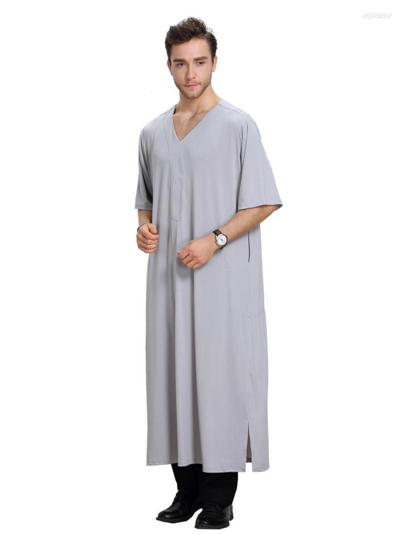 Ethnic Clothing Men Abaya Islam Eid Mubarak Kaftan Dubai Turkey Muslim Men's Long Prayer Shirt V-neck Arab Qamis Kameez
Ethnic Clothing Men Abaya Islam Eid Mubarak Kaftan Dubai Turkey Muslim Men's Long Prayer Shirt V-neck Arab Qamis Kameez