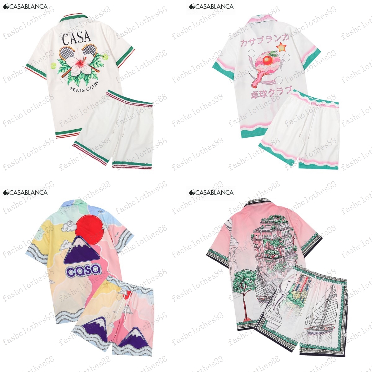Men's Sports suit Casa Designer Horsehead Flower and Grass Print Short Sleeve Casual Bar Single breasted Cardigan Short Sleeve Shirt Elastic Belt Shorts Size M-3XL YY, Color 5
Men's Sports suit Casa Designer Horsehead Flower and Grass Print Short Sleeve Casual Bar Single breasted Cardigan Short Sleeve Shirt Elastic Belt Shorts Size M-3XL YY, Color 5