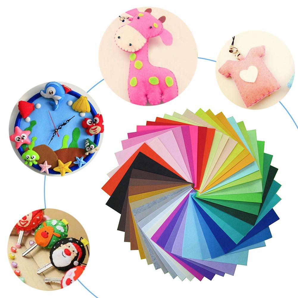 15x15CM Non Woven Felt 1mm Thickness Polyester Cloth Felts DIY Bundle For Sewing Dolls Crafts Packaging Paper