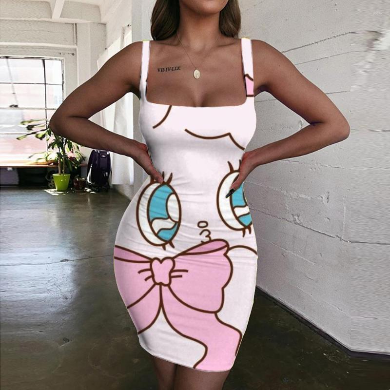 Casual Dresses Giyu Brand Abstract Women Cube Sundress Halter Sleeveless Novel Ladies Womens Clothing Mini Evening