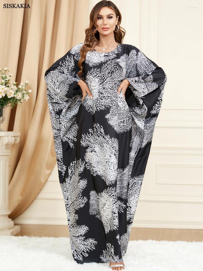 Ethnic Clothing Black Abaya Dubai Printed Maxi Dress Bat Sleeve O-Neck Casual Loose Kimono Arab Ramadan Dresses Muslim Woman
Ethnic Clothing Black Abaya Dubai Printed Maxi Dress Bat Sleeve O-Neck Casual Loose Kimono Arab Ramadan Dresses Muslim Woman