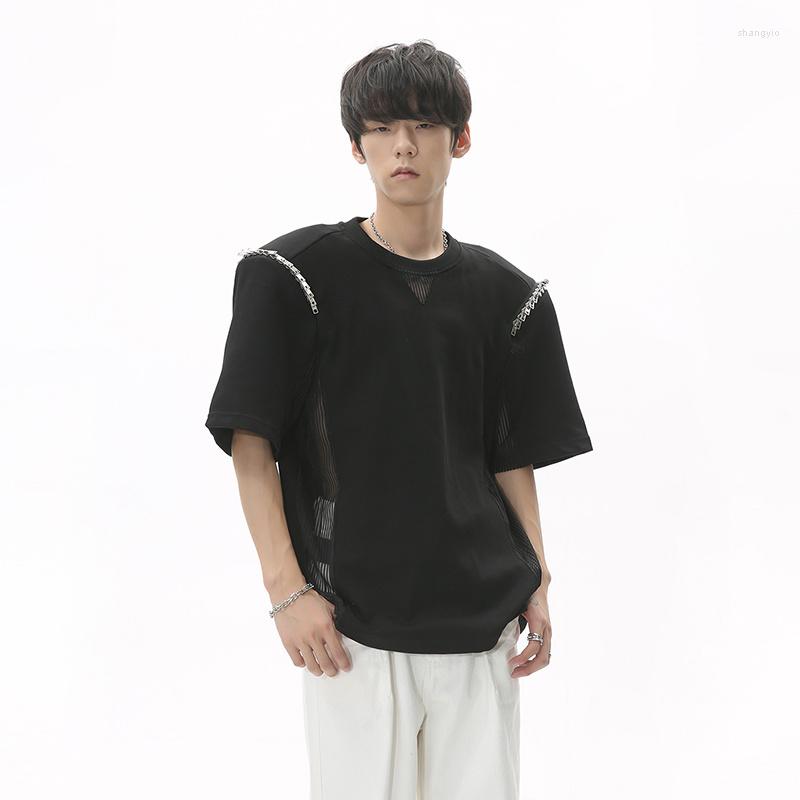 Men's T Shirts SYUHGFA Men Fashion Hollow Out T-shirts Summer Personalized Metal Zipper Design Tee Trendy Shoulder Pad Short Sleeve Tops, Black
Men's T Shirts SYUHGFA Men Fashion Hollow Out T-shirts Summer Personalized Metal Zipper Design Tee Trendy Shoulder Pad Short Sleeve Tops, Black