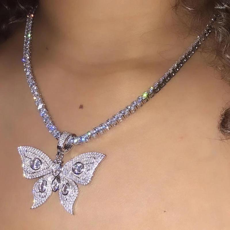 Chains Flatfoosie Big Butterfly Crystal Pendant Necklace For Women Bling Rhinestone Iced Out Tennis Chain Fashion Jewelry
Chains Flatfoosie Big Butterfly Crystal Pendant Necklace For Women Bling Rhinestone Iced Out Tennis Chain Fashion Jewelry