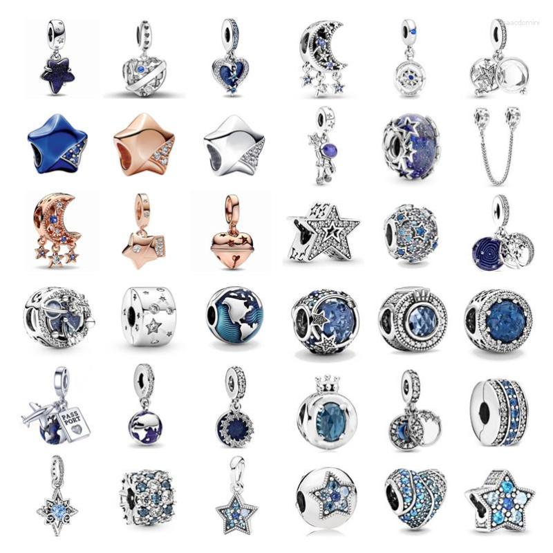 Loose Gemstones Original 925 Silver Blue Stars Pendant Clip Bead Charm Fit Bracelet Necklace Women Diy Jewelry Astronaut Amulet Gift
Loose Gemstones Original 925 Silver Blue Stars Pendant Clip Bead Charm Fit Bracelet Necklace Women Diy Jewelry Astronaut Amulet Gift