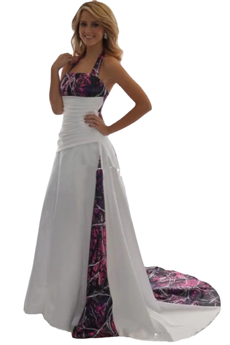 Halter Camo A-Line Muddy Girl Wedding Dresses Camouflage Custom Plus Size Bridal Gowns Real Tree Countryside Lace Up Back Robe De Soire, Ivory
Halter Camo A-Line Muddy Girl Wedding Dresses Camouflage Custom Plus Size Bridal Gowns Real Tree Countryside Lace Up Back Robe De Soire, Ivory