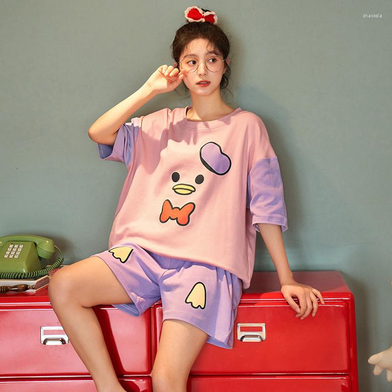 Women's Sleepwear Cotton Women's Summer Suit Sleep Top Short Pants Pajama Sets Nightwear Clothing Pyjama Conjuntos De Mujer Pijama Pant, Style 2
Women's Sleepwear Cotton Women's Summer Suit Sleep Top Short Pants Pajama Sets Nightwear Clothing Pyjama Conjuntos De Mujer Pijama Pant, Style 2