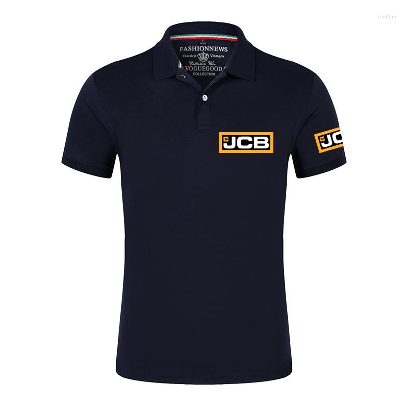 

Men' T Shirts 2023 Midnite Star Excavator Jcb Summer High Quality Men Casual Business Social Short Sleeve Male Stand Collar Print