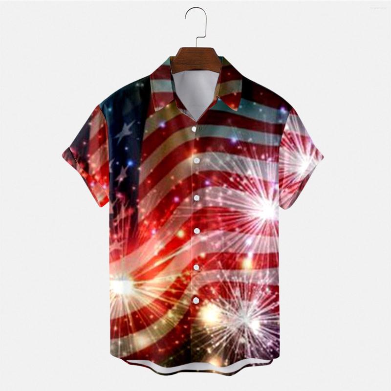 Men's Casual Shirts Stripe Print 4th Of July Lapel Collar Shirt LooseMen's Breathable Thin Camisas Hombre Short Sleeve Blusas, Blue
Men's Casual Shirts Stripe Print 4th Of July Lapel Collar Shirt LooseMen's Breathable Thin Camisas Hombre Short Sleeve Blusas, Blue