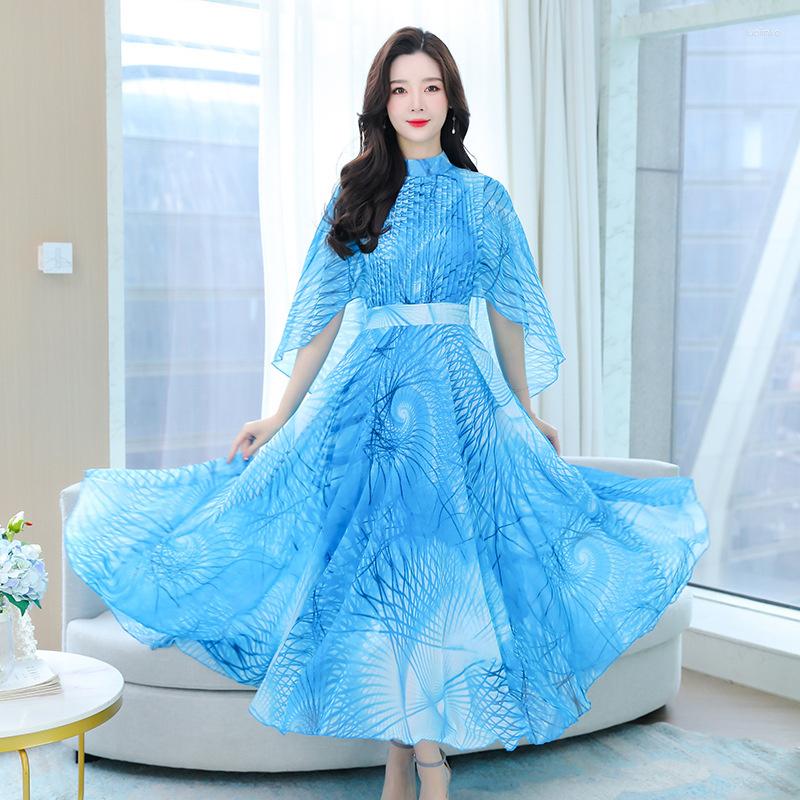 Party Dresses 2023 Bohemia Summer Women Extra-long Dress Mantle Flare Sleeve Print Beach Big Swing Chiffon Slim A-line Maxi, Picture color
Party Dresses 2023 Bohemia Summer Women Extra-long Dress Mantle Flare Sleeve Print Beach Big Swing Chiffon Slim A-line Maxi, Picture color